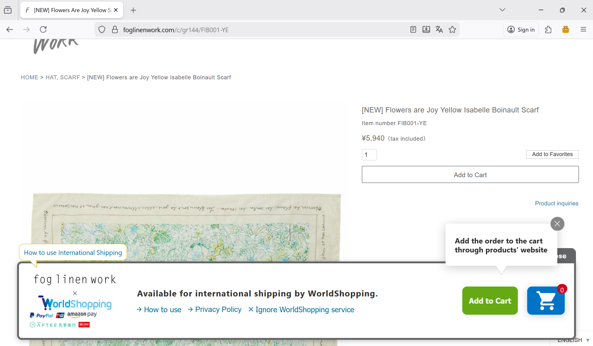 International Shipping