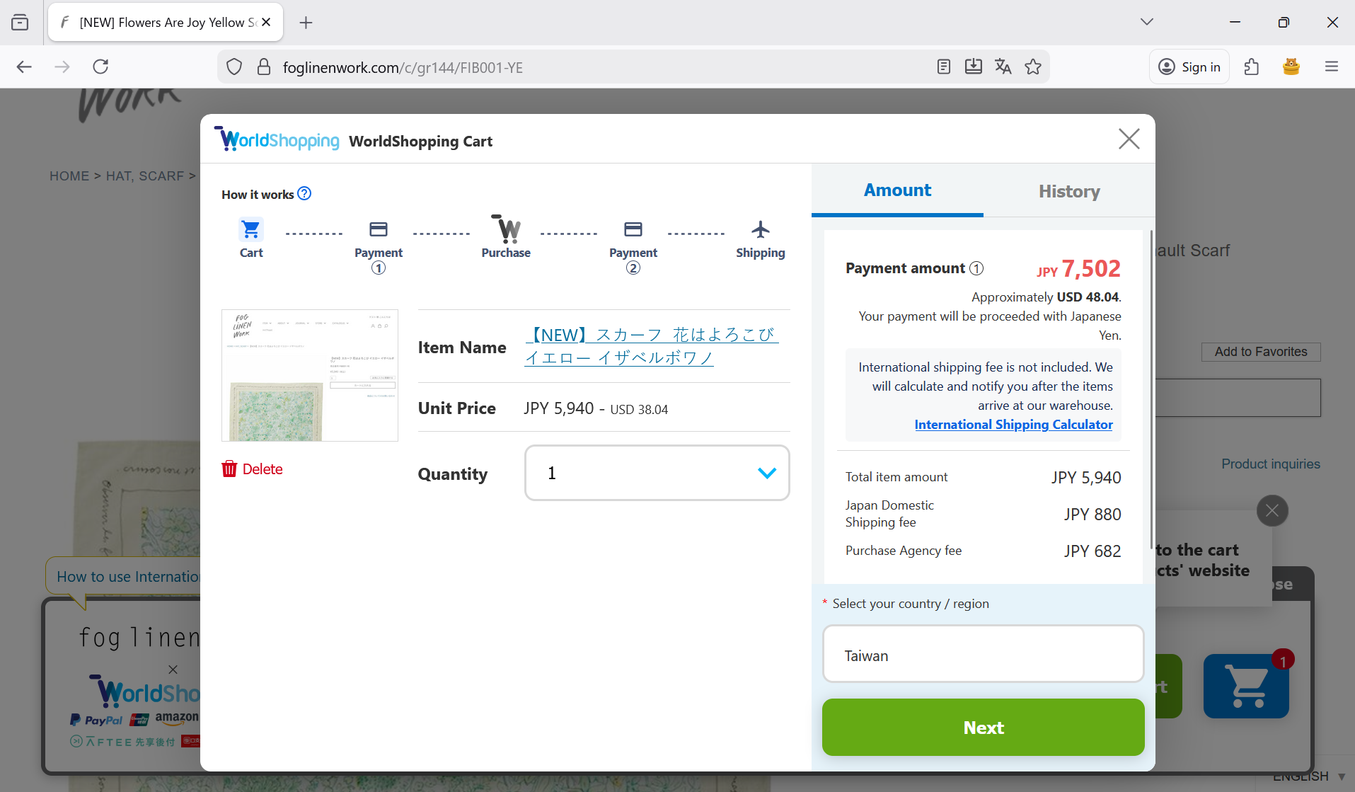 International Shipping