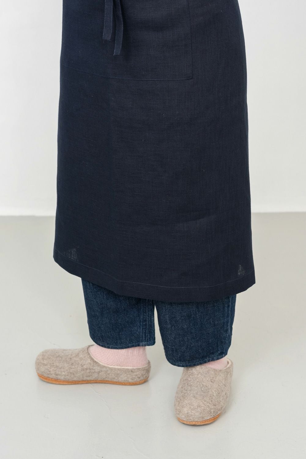 リネン フルエプロン ネイビー | fog linen work