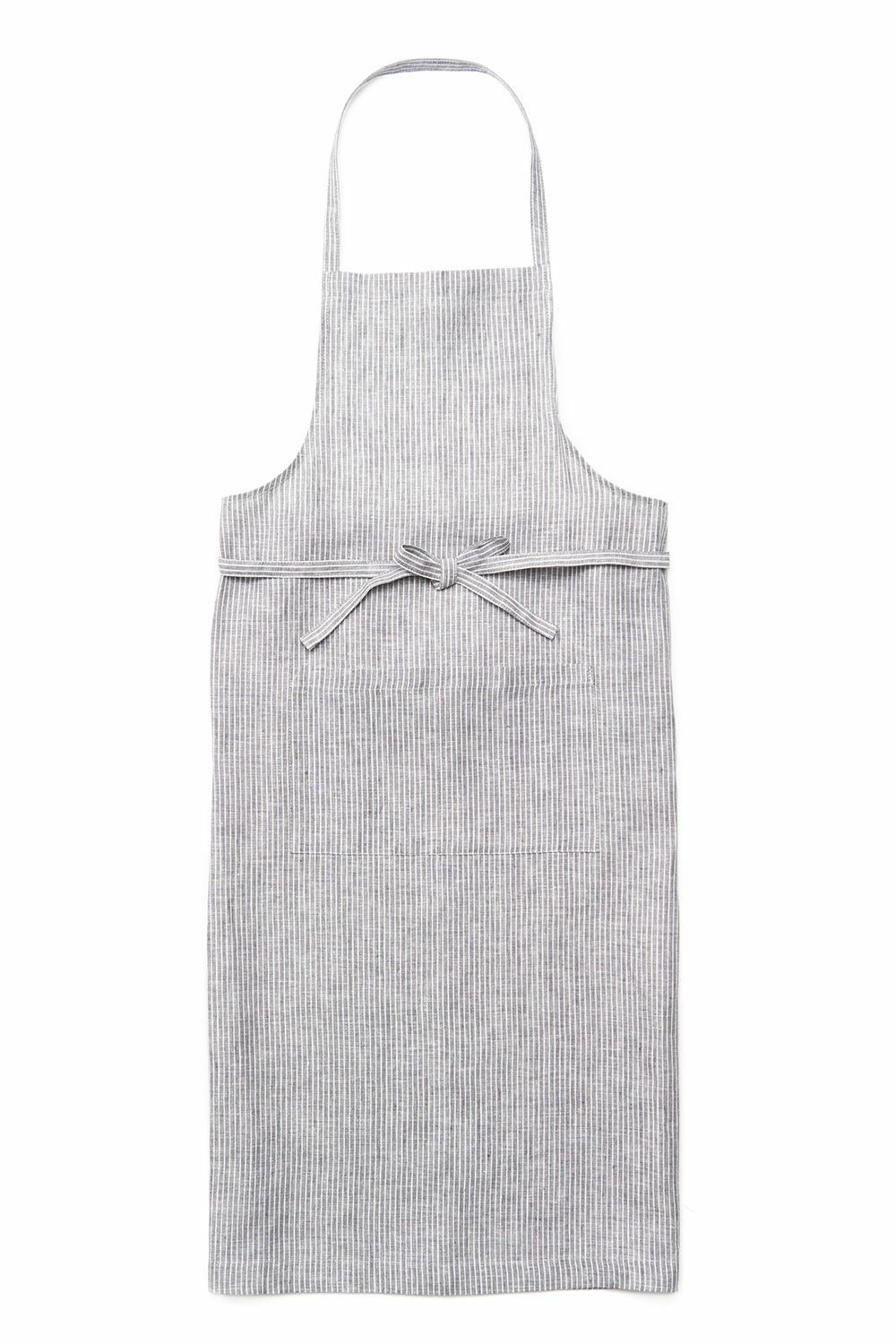 リネン フルエプロン グレーホワイトストライプ | fog linen work