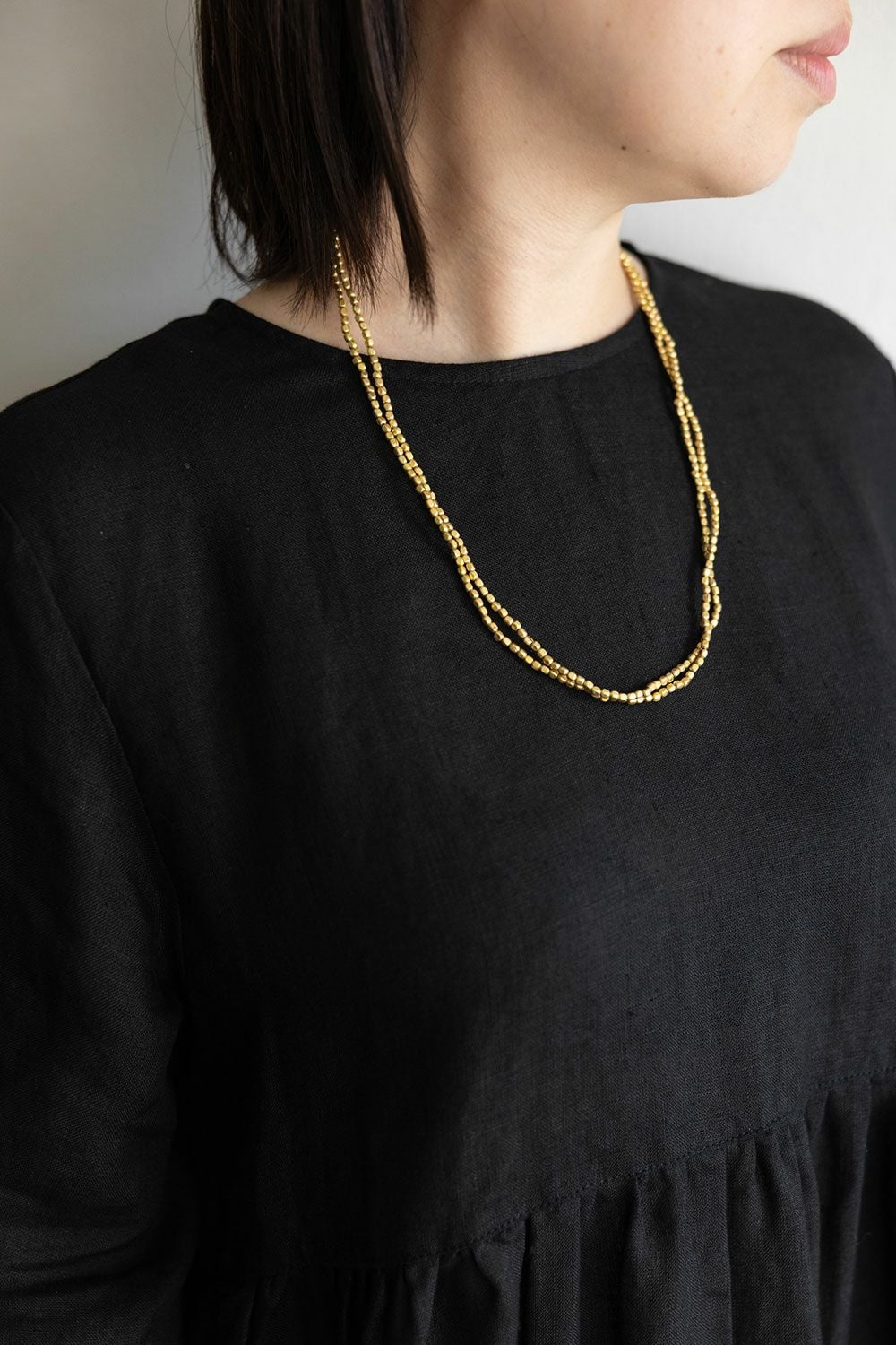 fog ブラス ビーズネックレス L | fog linen work