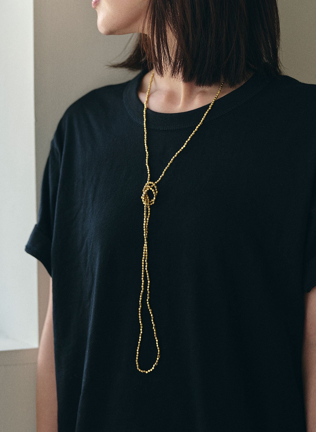 fog ブラス ビーズネックレス L | fog linen work