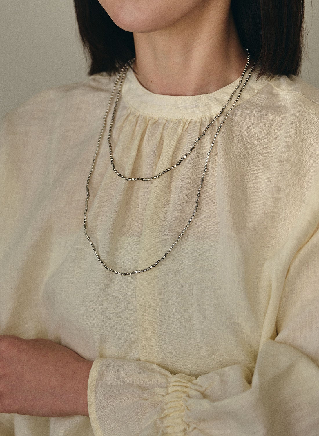 fog シルバー ビーズネックレス L | fog linen work