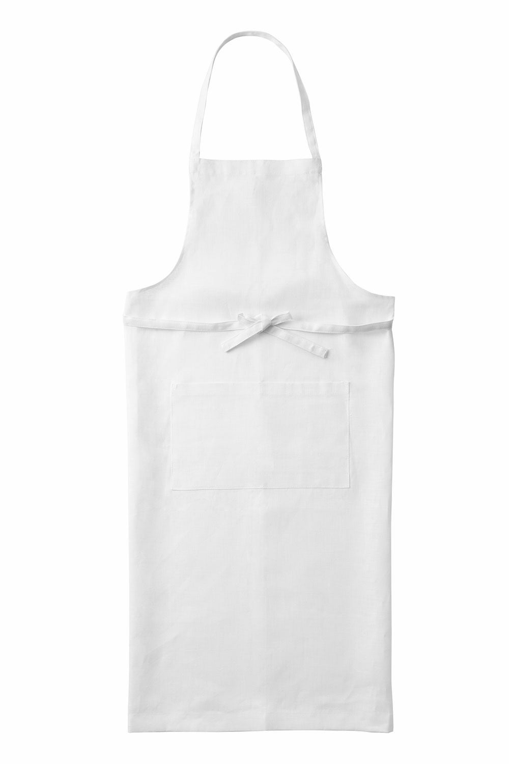 coeur workホワイトリネンエプロン ポケット付き Charvet Editions リネンエプロン 首かけ｜BON APPETIT ホワイト
