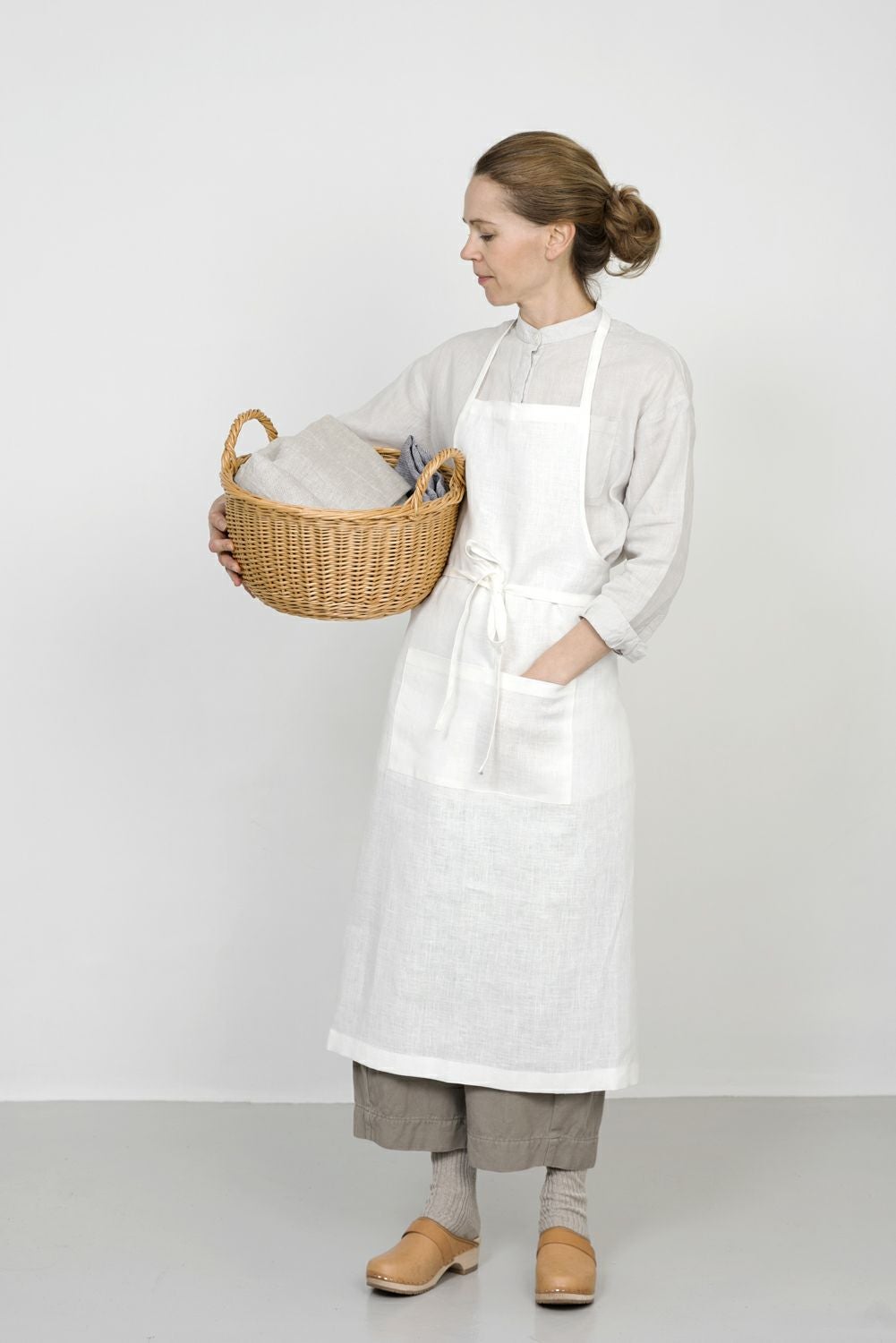 リネン フルエプロン ホワイト | fog linen work