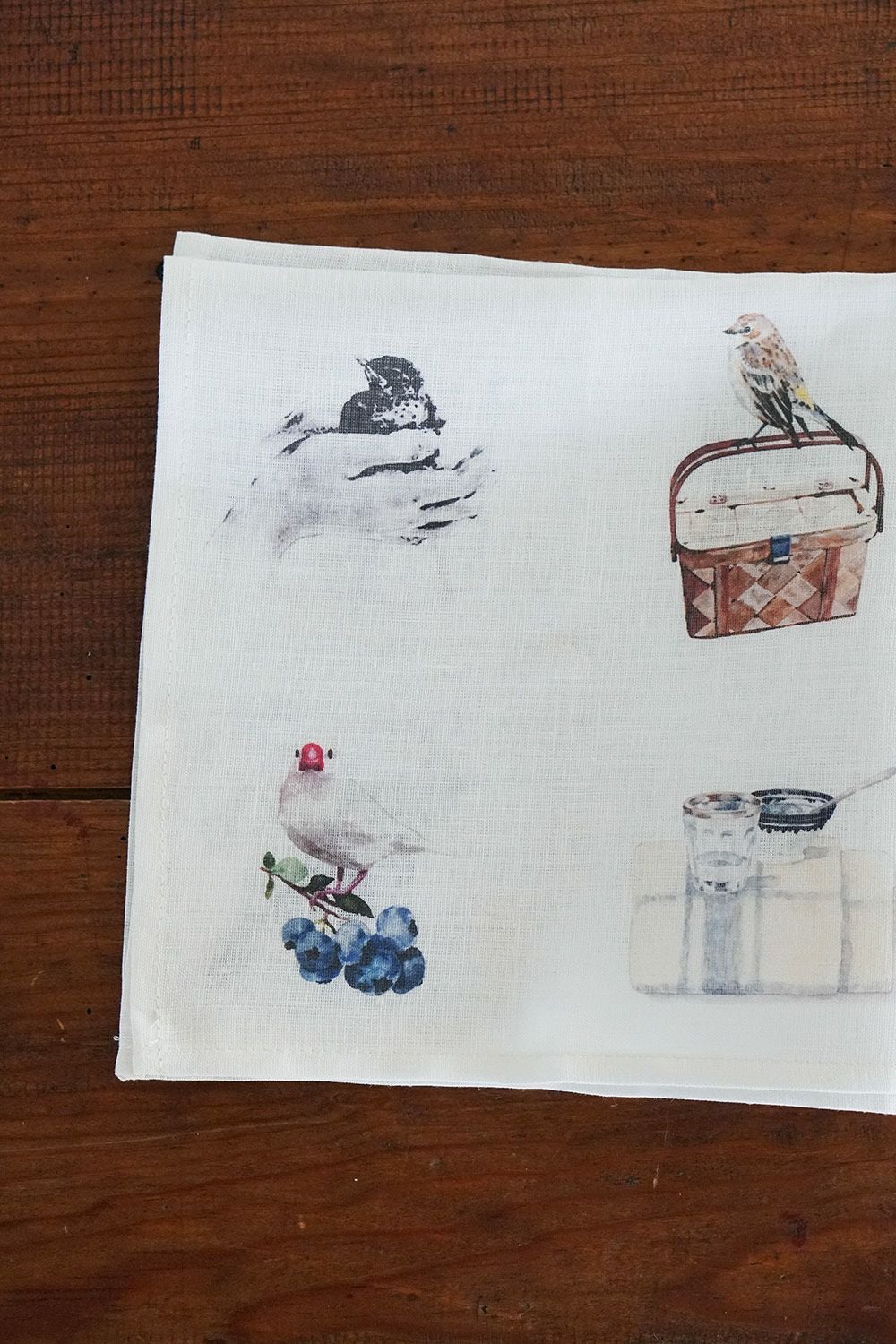 ハンカチ 鳥との暮らし MISATO OGIHARA | fog linen work