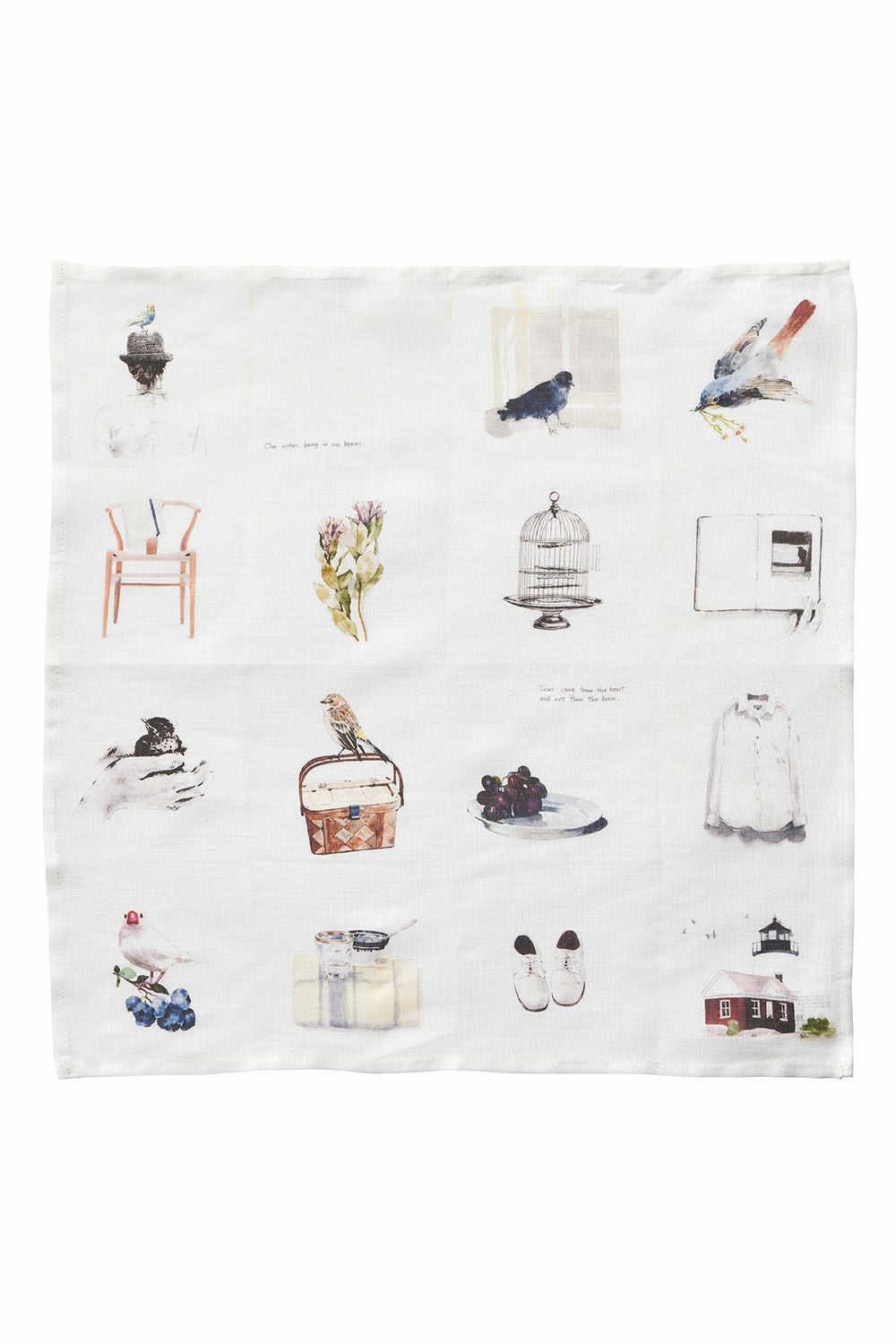 ハンカチ 鳥との暮らし MISATO OGIHARA | fog linen work