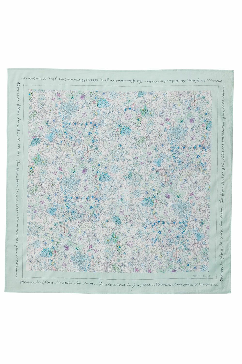 NEW】スカーフ 花はよろこび ブルー イザベルボワノ | fog linen work