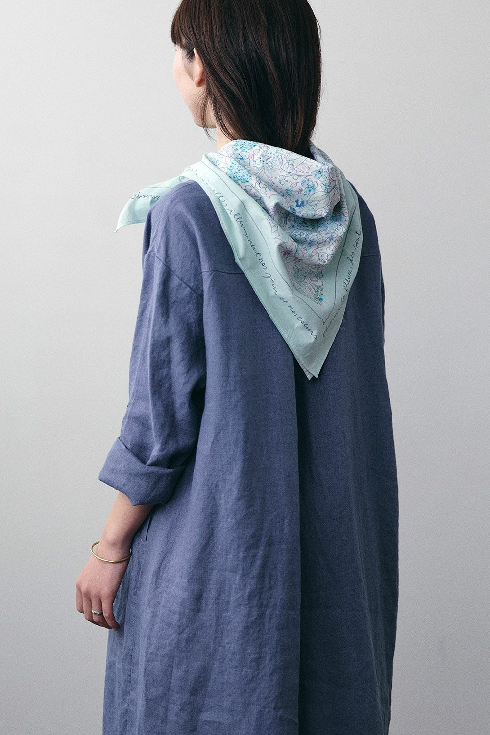 NEW】スカーフ 花はよろこび ブルー イザベルボワノ | fog linen work