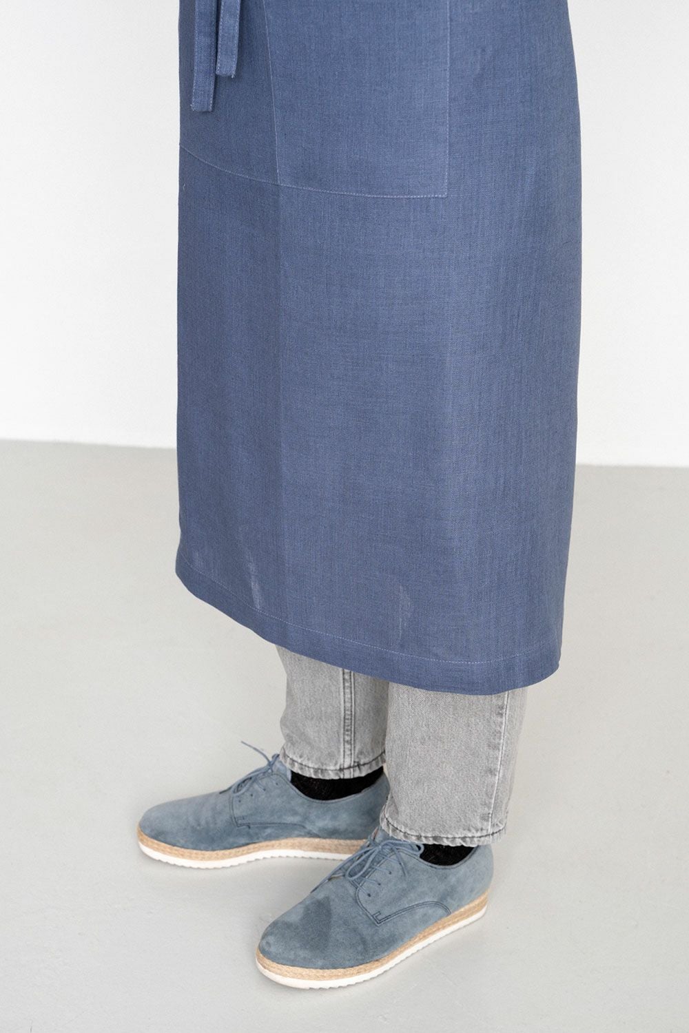 NEW】リネン フルエプロン ブルー フュメ | fog linen work