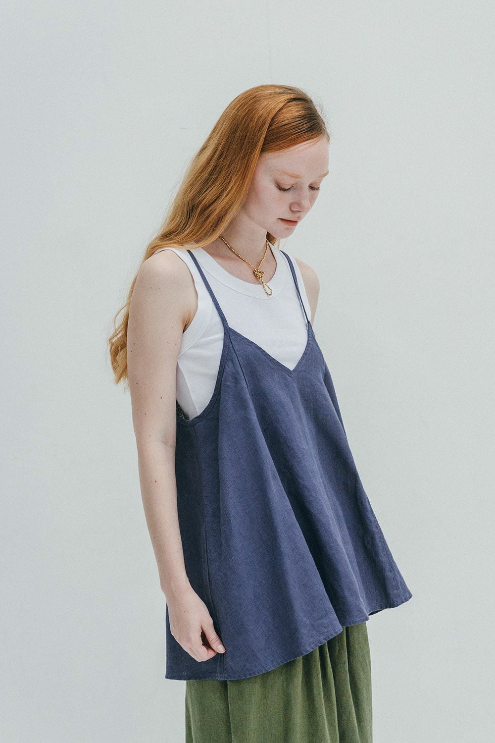 ジェニー キャミソール ブルー フュメ | fog linen work