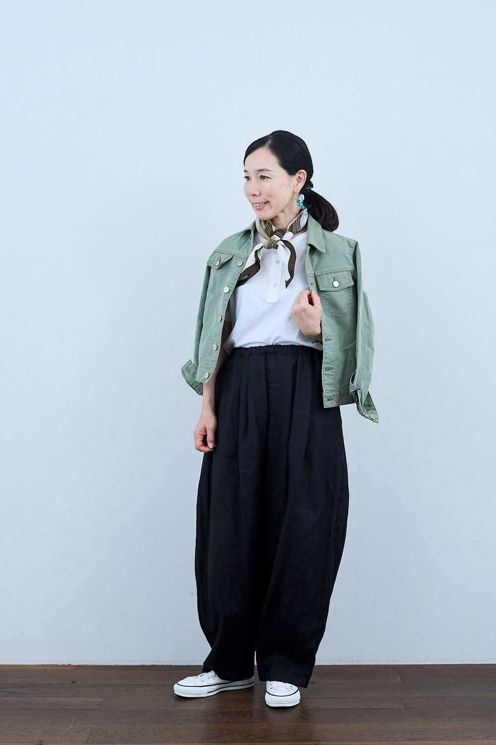 クィン コクーン パンツ ブラック | fog linen work