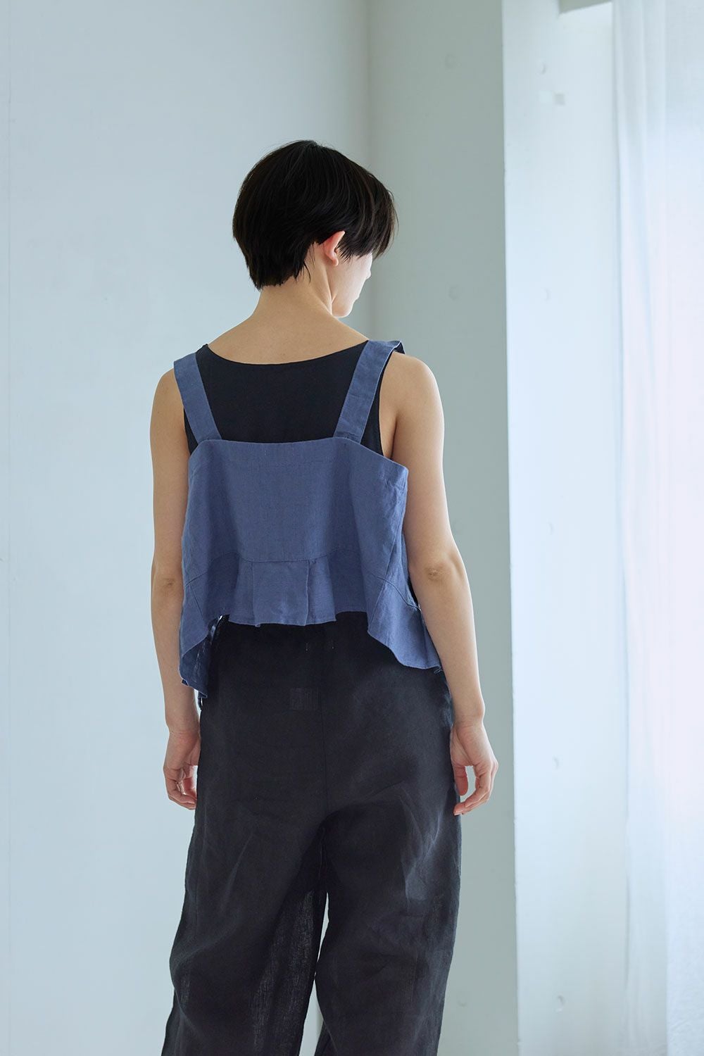 メアリー トップ ブルー フュメ | fog linen work
