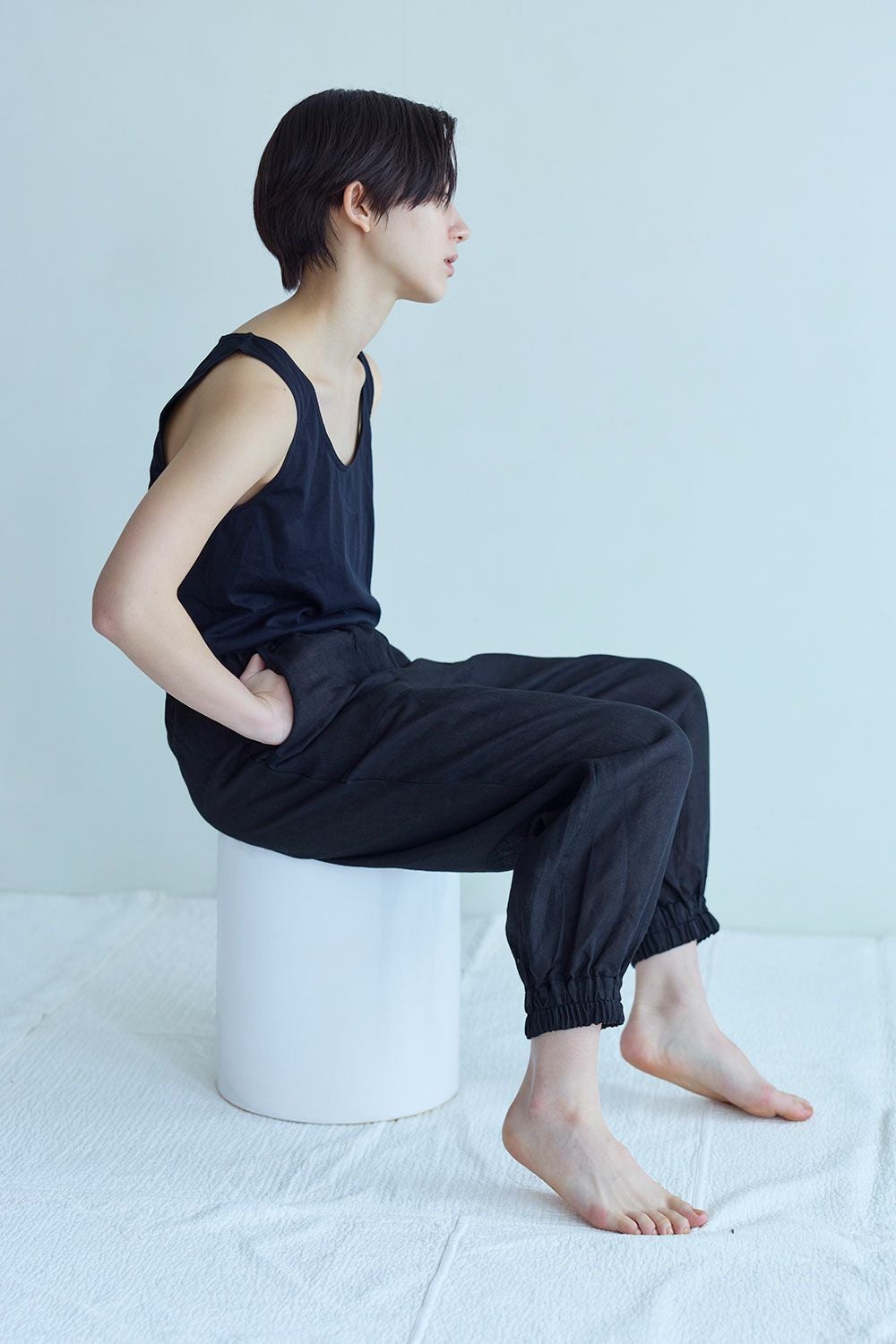 NEW】レオニー パンツ ブラック | fog linen work