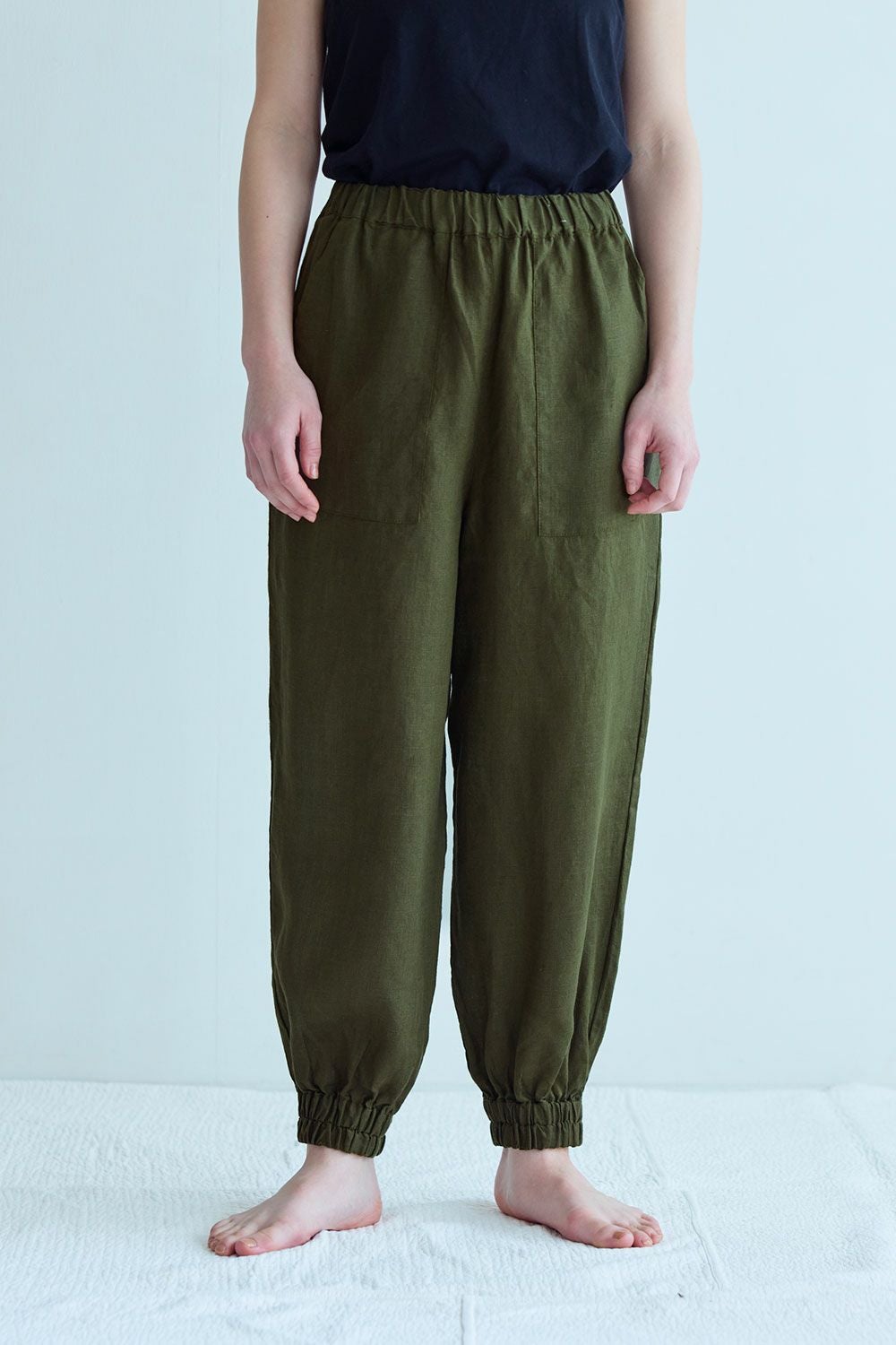 NEW】レオニー パンツ オリーブ | fog linen work
