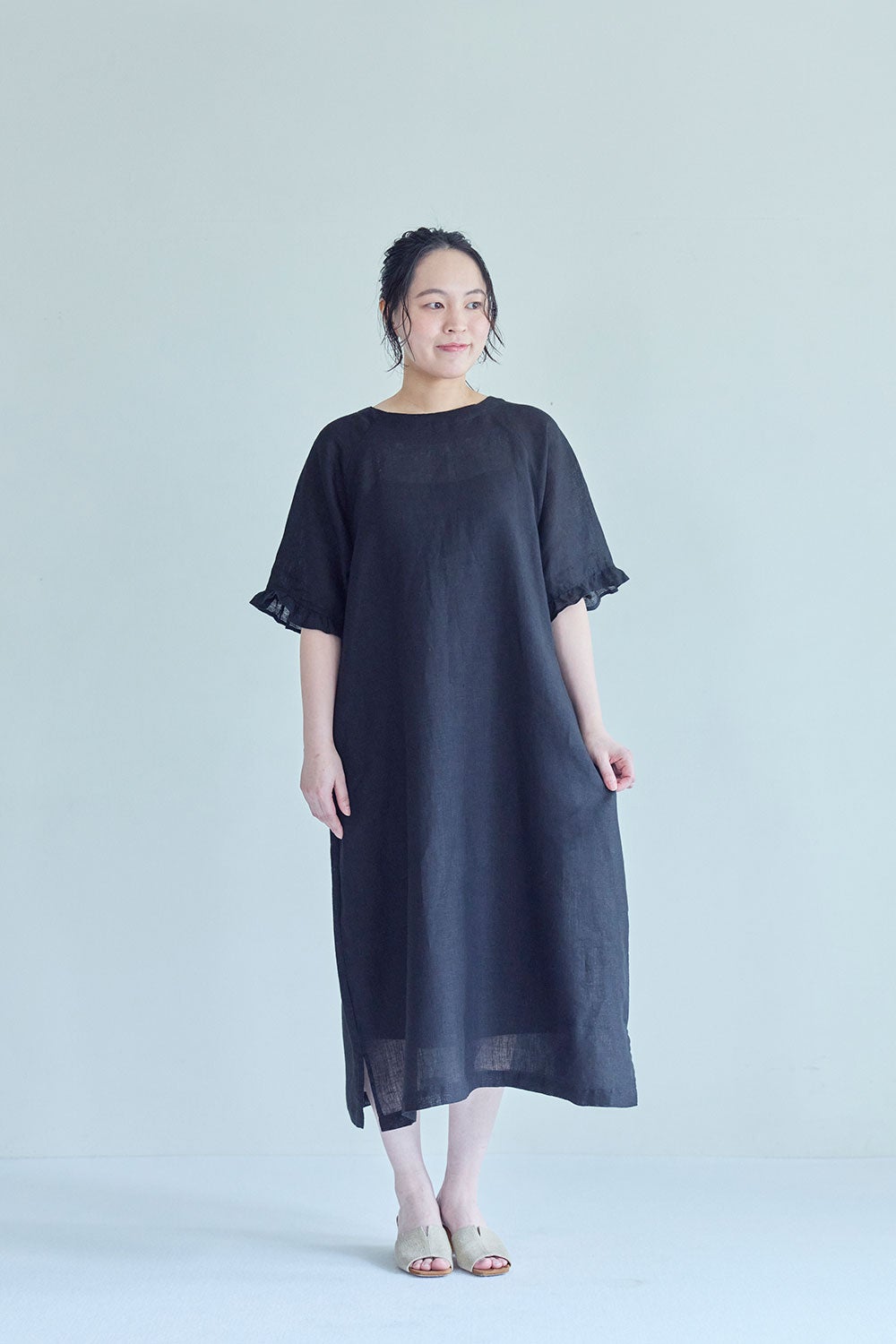 予約商品】ケイシー ワンピース ブラック | fog linen work