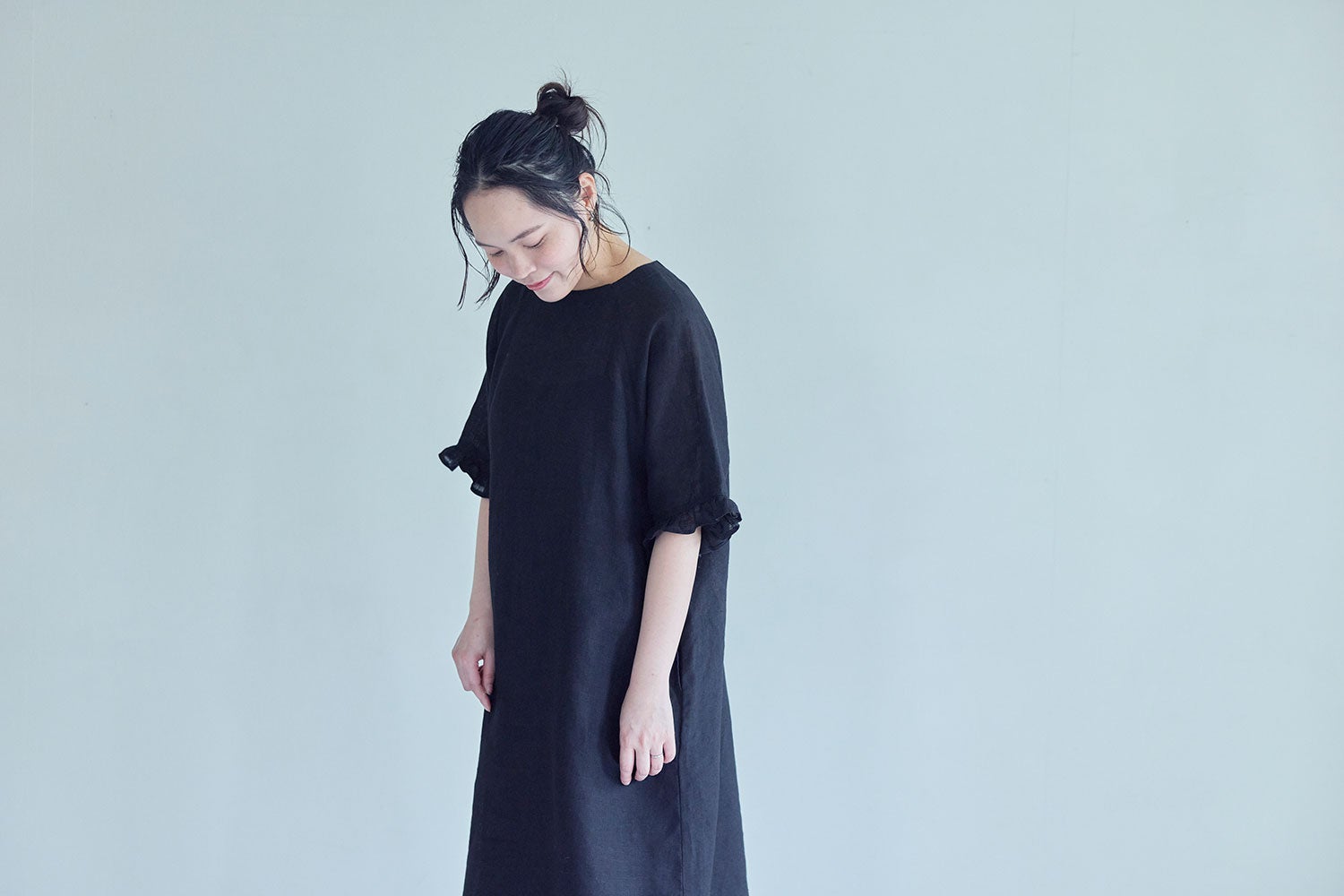 予約商品】ケイシー ワンピース ブラック | fog linen work