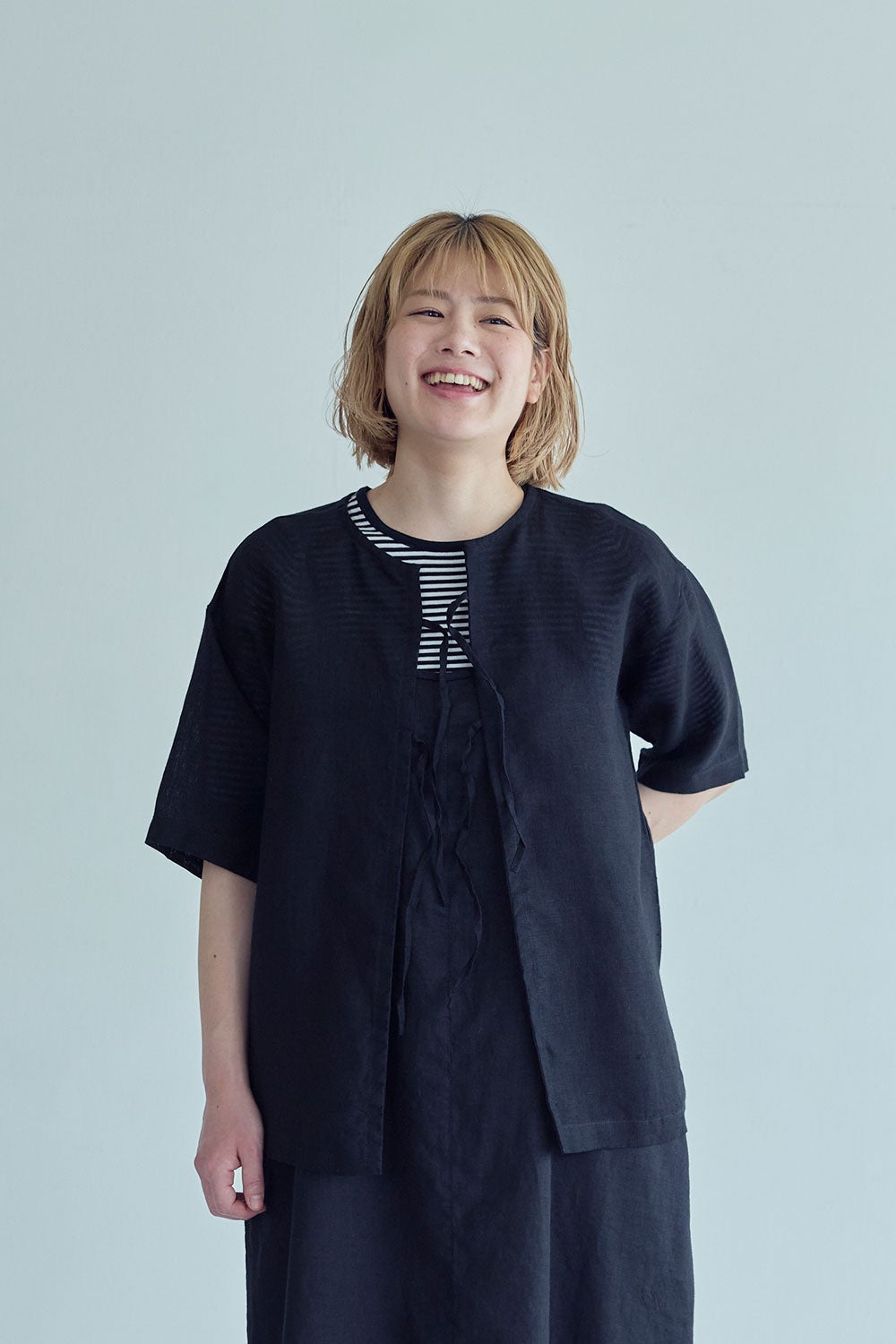 NEW】アンネ トップ ブラック | fog linen work