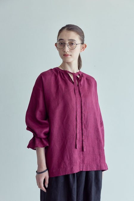 未使用】Fog linen work リネン 麻 ロングチュニック パイピング WEAR 