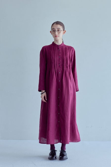 未使用】Fog linen work リネン 麻 ロングチュニック パイピング WEAR 