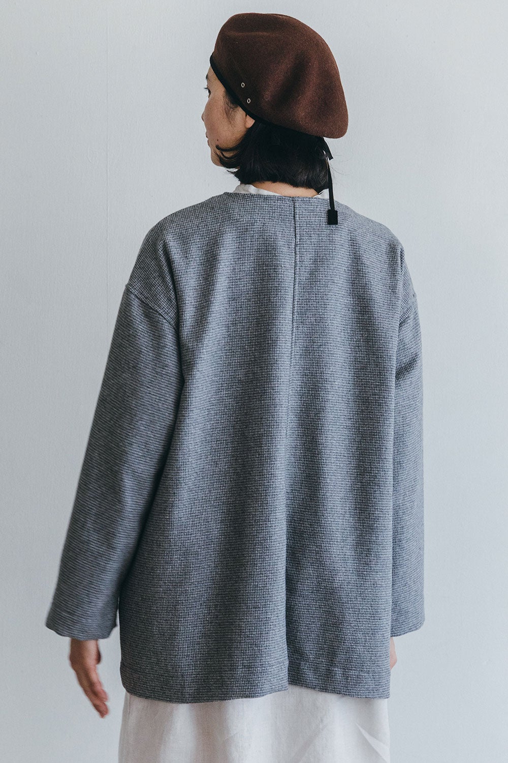 予約商品】アイビー コート ウール グレーチェック | fog linen work
