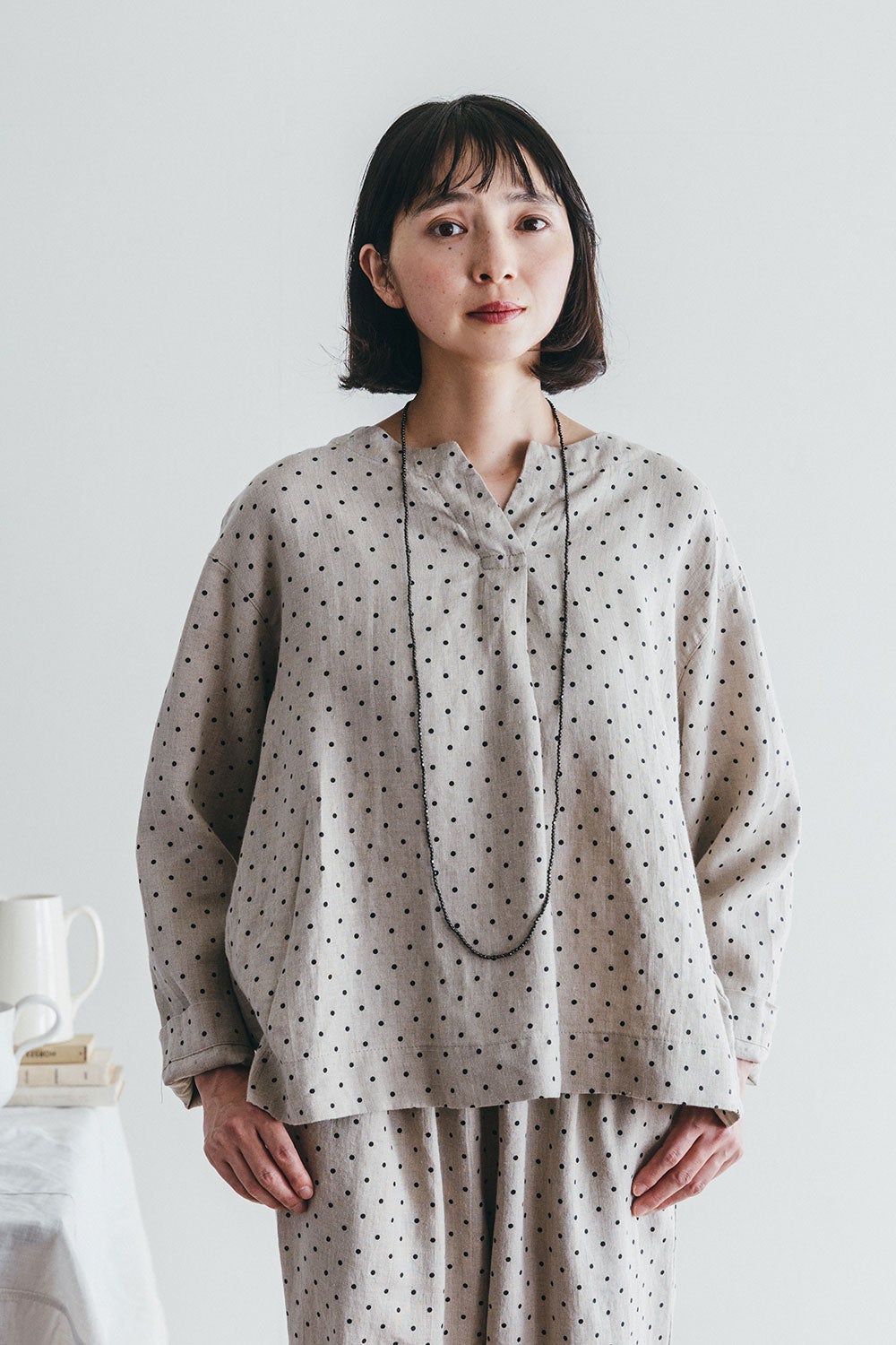 NEW】アミ トップ ナチュラルドット | fog linen work